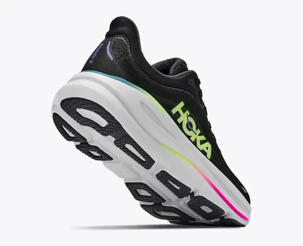HOKA Bondi 9 Black Neon Yuzu
