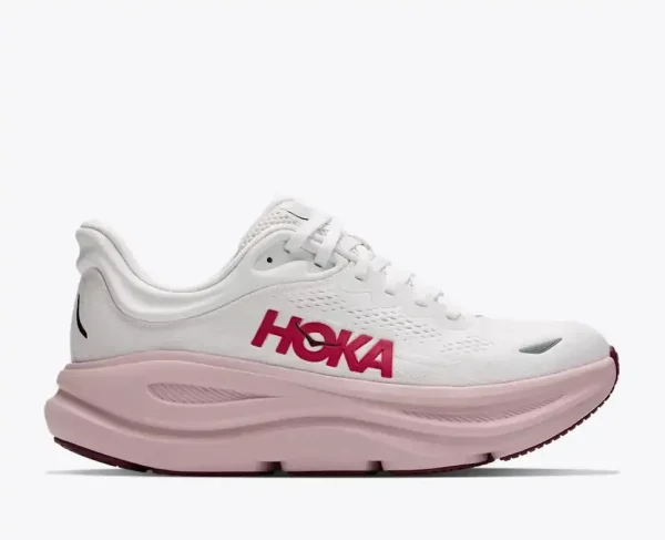 HOKA Bondi 9 White Pink Opal (Women's)