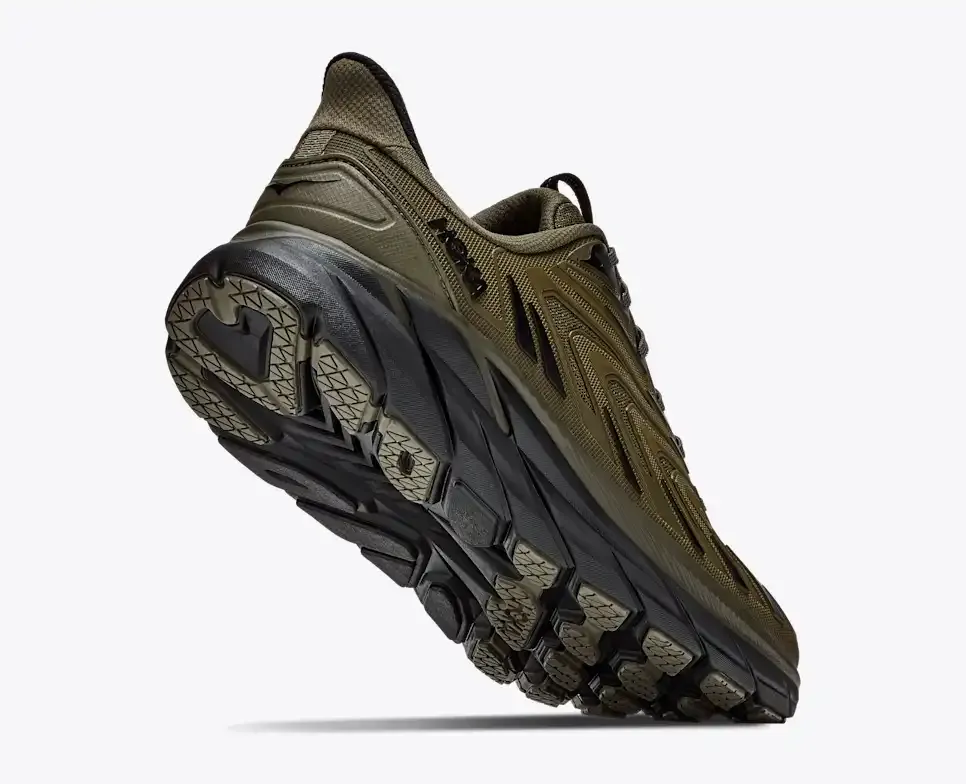 HOKA Clifton UTL Antique Olive Black