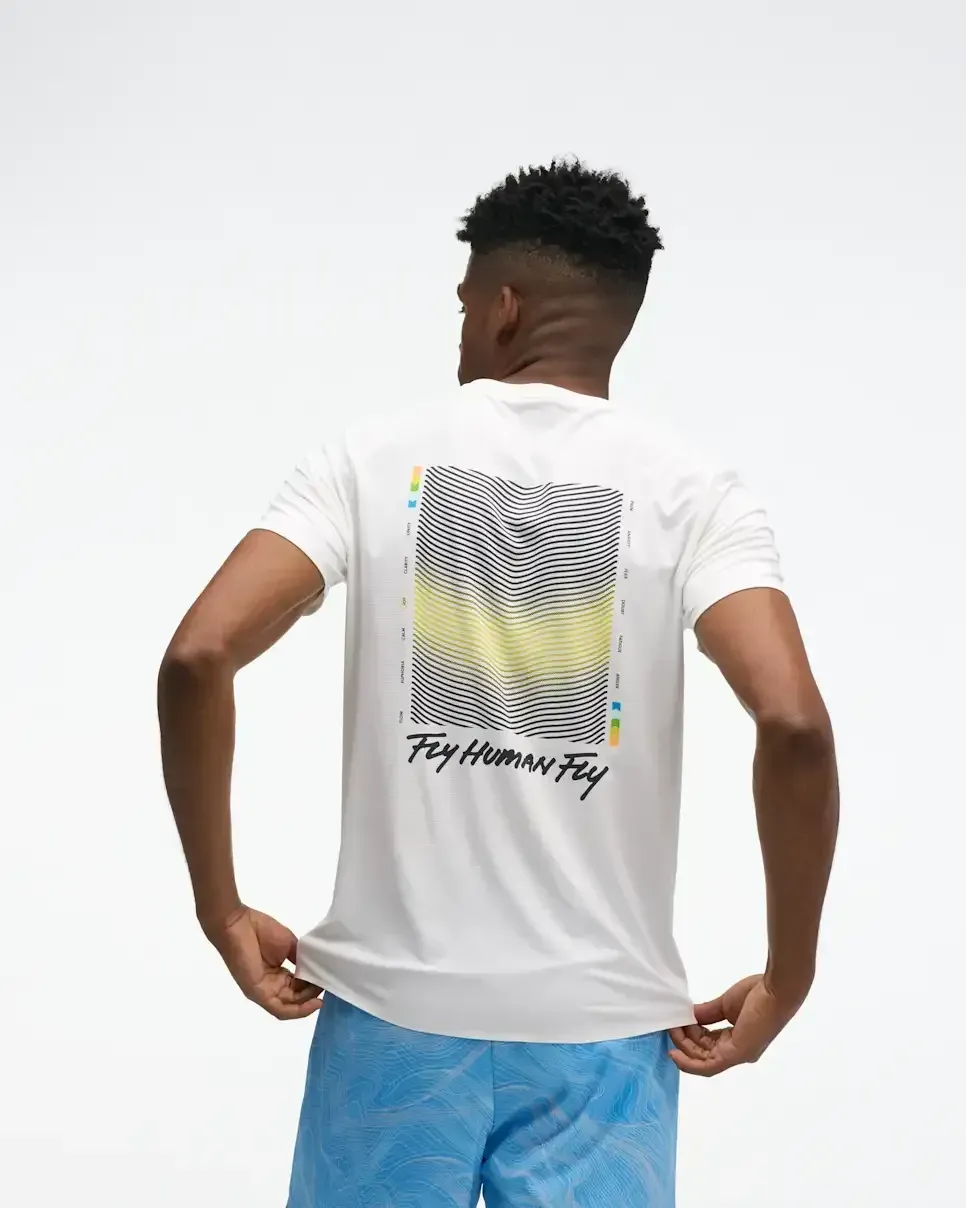 HOKA EveryRun Short Sleeve White Multi